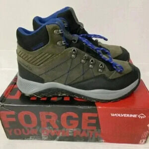 -30L, Wolverine Boots Luton, Mid Hiker WP, Charcoal Gray-US 10 Wide Mens